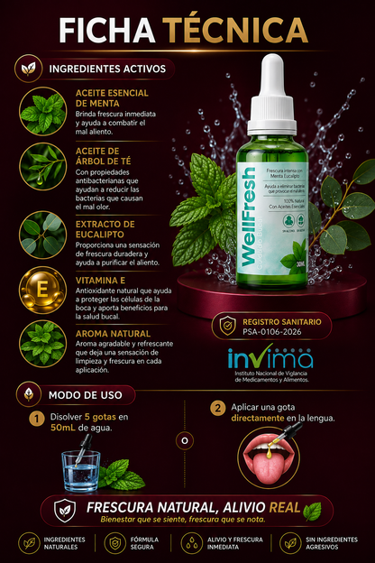 WellFresh – Gotas para Aliento Fresco